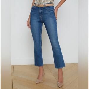 NEW L’Agence Mira Ultra High Rise Crop Micro Bootcut Designer Denim 27